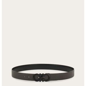 Ferragamo Black Belt with Buckle Reversible